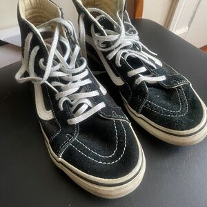 Vans sk8-hi high top sneakers black and white